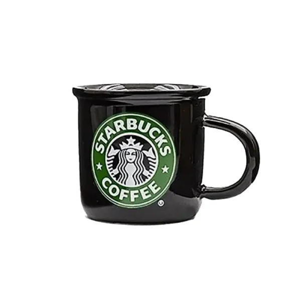 فنجان قهوه خوری مشكي طرح استارباکس ست ۶ عددي StarBucks